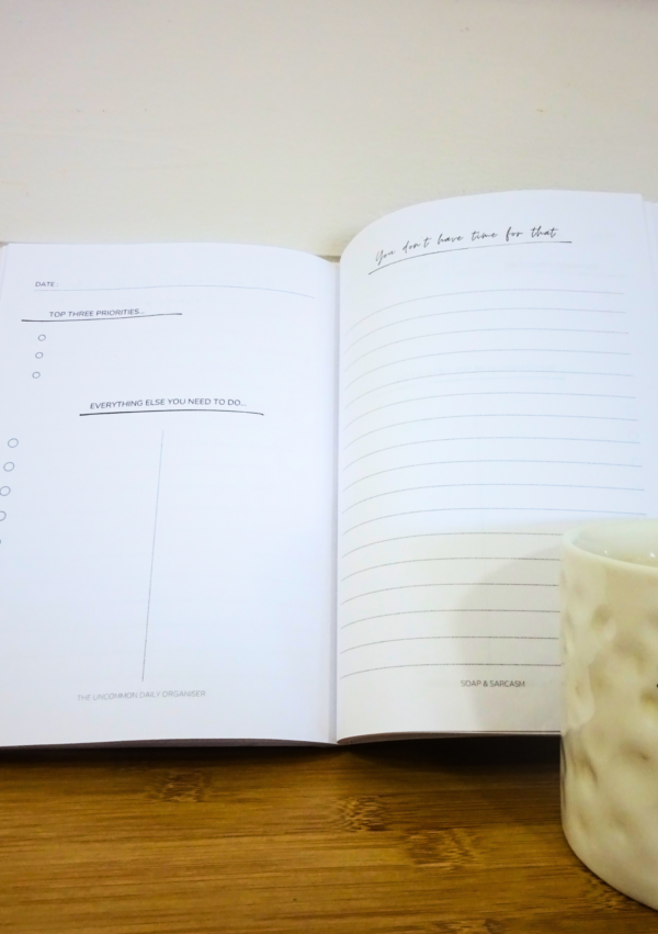 Uncommon Daily Organsier Interior pages. Sarcastic Daily Planner