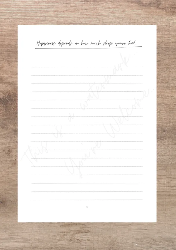 Soap and Sarcasm The Uninspirational Notebook Page Sample