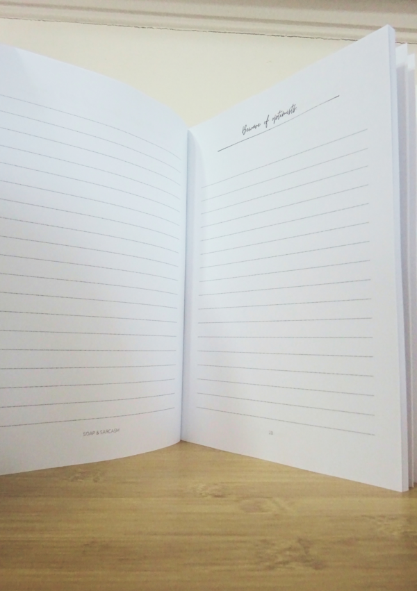 Funny uninspirational notebook sample page, interior photo