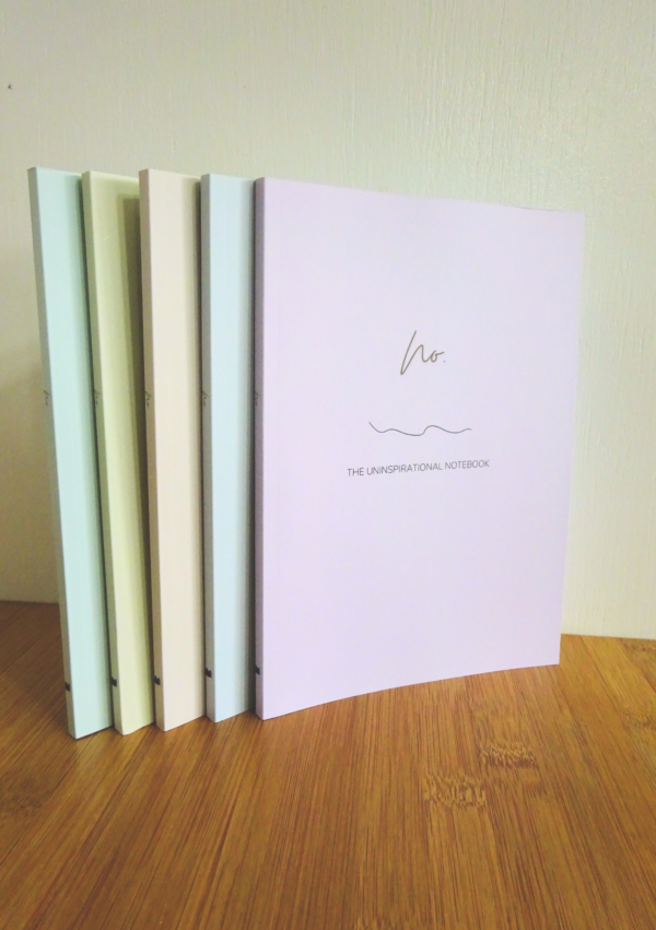 Funny sarcastic notebook, the uninspirational notebook , paperback pastel editions.