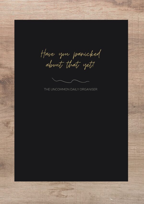 Uncommon Daily Organiser Black Cover