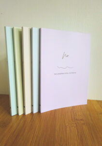 Image of set of Pastel coloured notebooks, funny uninspirational journals to make you laugh.