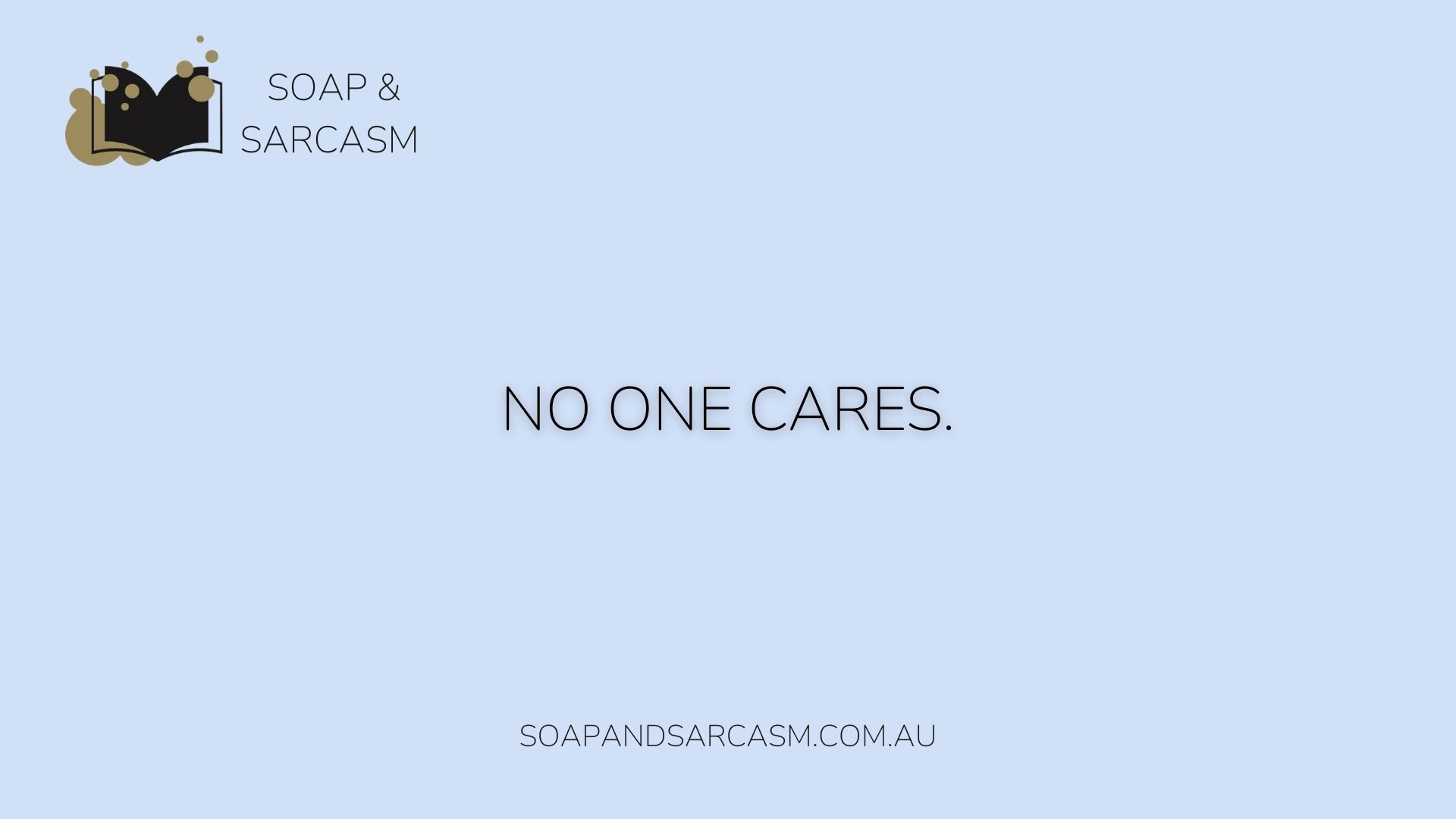 Funny sarcastic quote "No one cares."